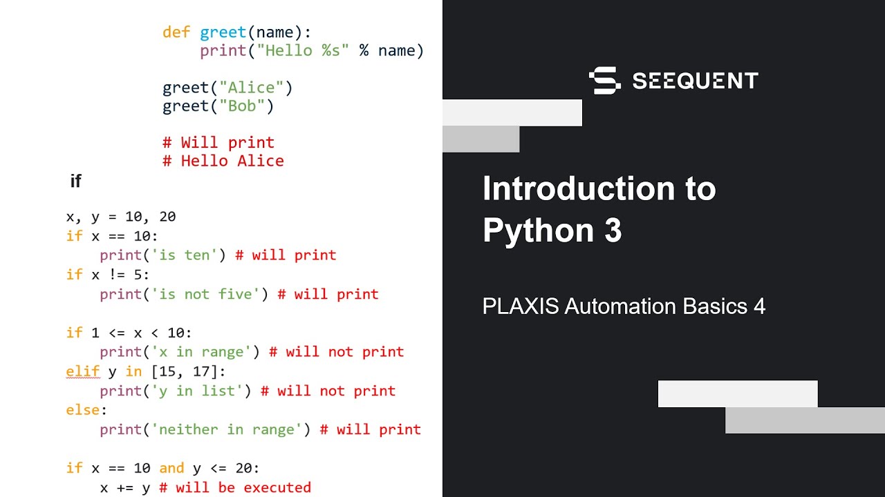 PLAXIS Automation Basics | Introduction to Python 3 [4/8]
