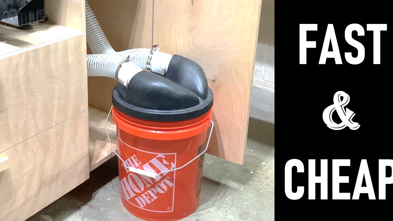 Easy Dust Separator Using a 5 Gallon Bucket / DIY Dust Cyclone Collector