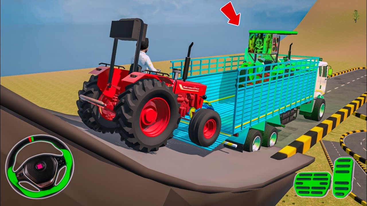 🚀🔥 Impossible Ramp! Truck Loads 2 Tractors Without Crash! 🤯 in #games 