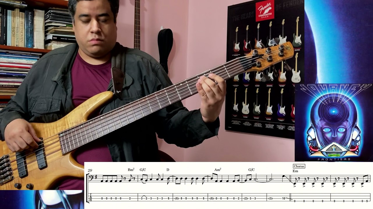 Separate ways (Journey) - bass cover (sheet music/tab included)