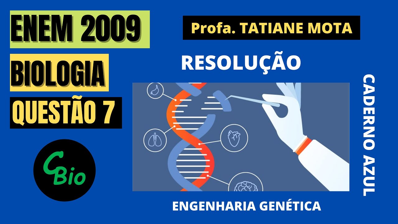 🟢[ENEM 2009] # BIOLOGIA # QUESTÃO 7 – ENGENHARIA GENÉTICA E DNA RECOMBIANTE - Um novo método para .