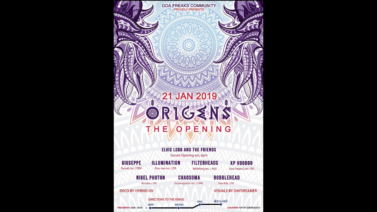 Psytrance mix 2019 by Chaosoma @Origens Goa