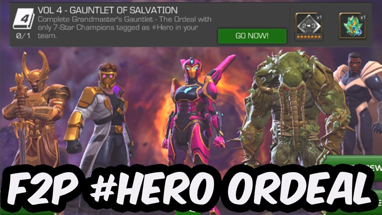 The Ordeal #Hero Tag Challenge F2P - Carinas 4 Gauntlet of Salvation - Marvel Contest of Champions