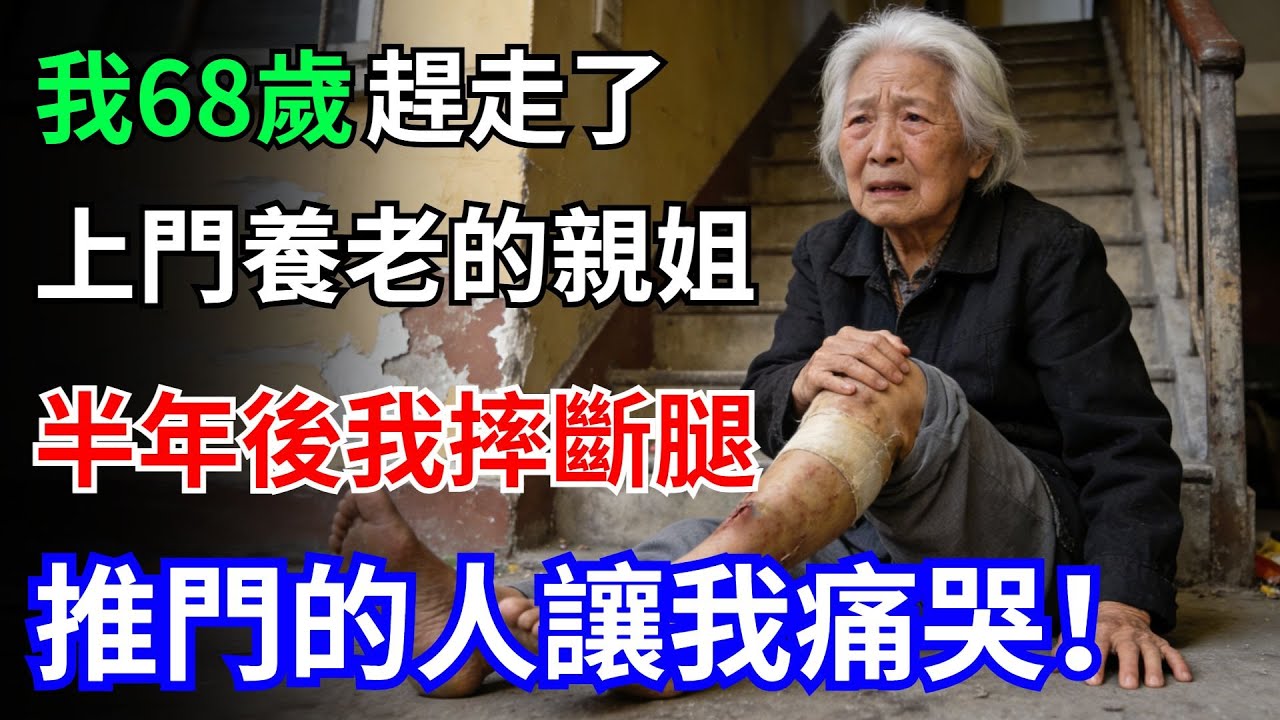我68歲趕走上門養老的親姐，半年後我摔斷腿，推門的人讓我痛哭！ #情感故事 #離婚#姐姐#養老