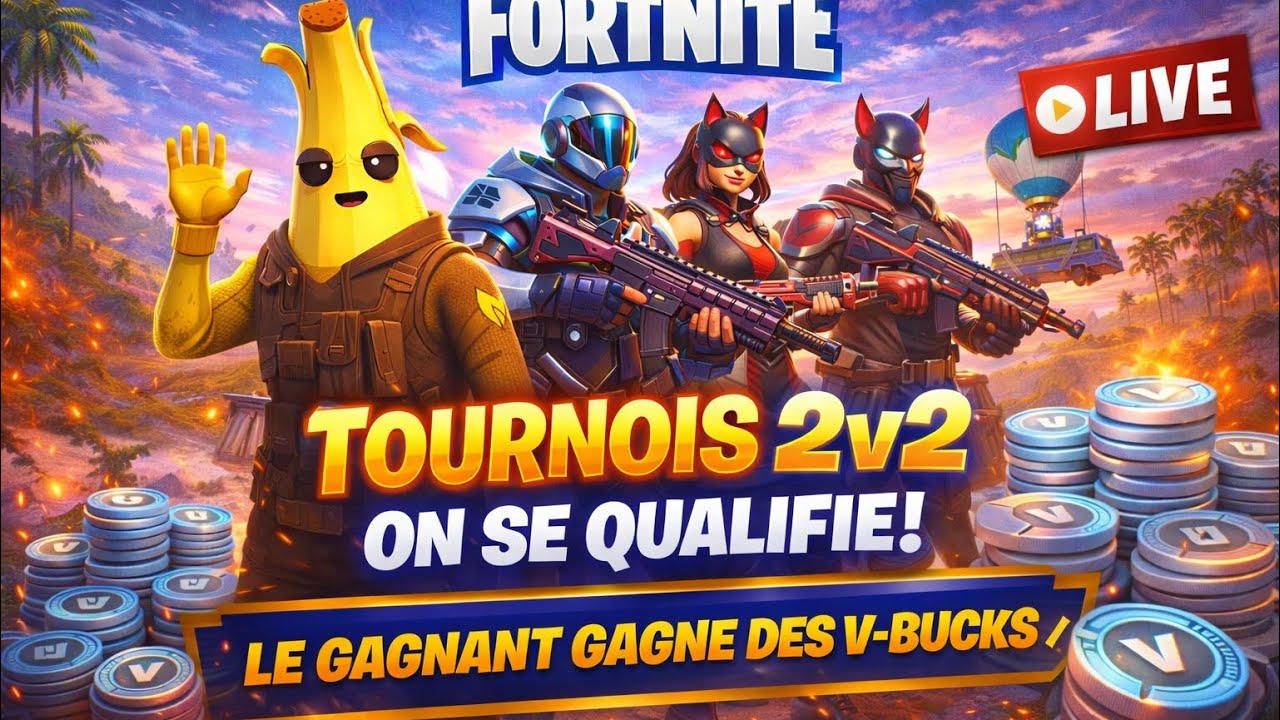 🔴 LIVE | TOURNOIS 2v2 🔥 Le gagnant gagne des V-BUCKS 💸