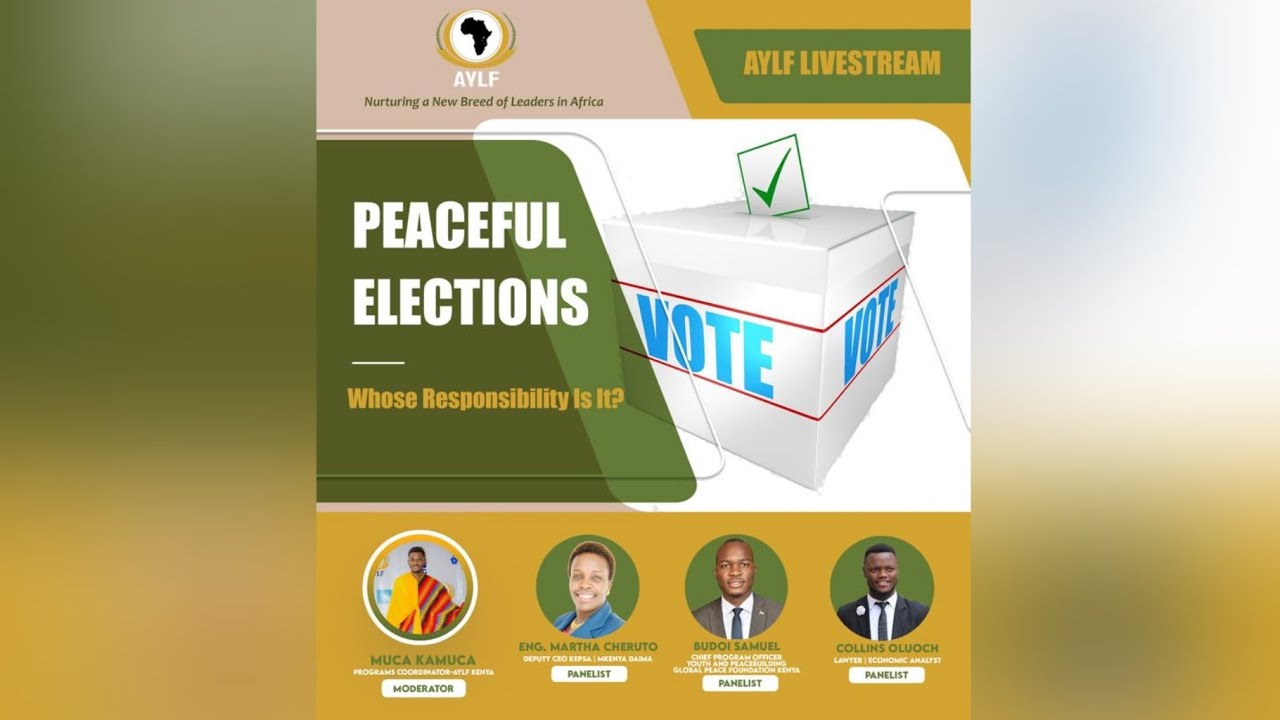 PEACEFUL ELECTIONS ; WHOSE RESPONSIBILITY IS IT?