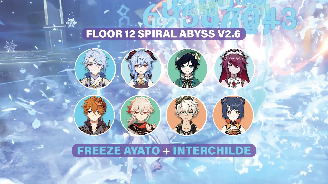 Hydro Supremacy in 2.6 Abyss 🌊 Ayato Freeze and International Childe - Floor 12 (Genshin Impact)