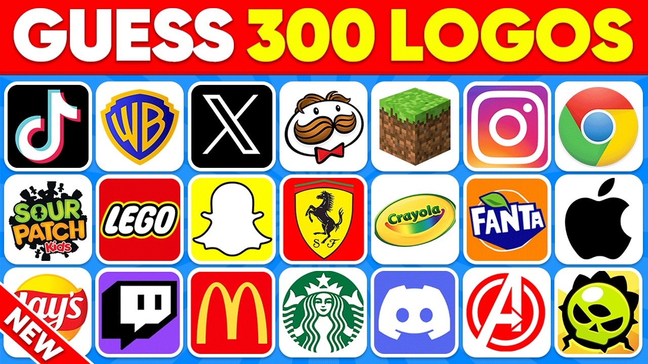Guess the Logo in 1 Seconds 🥇🍏 300 Famous Logos | Ultimate Logo Quiz 2025 | Quiz Unicorn