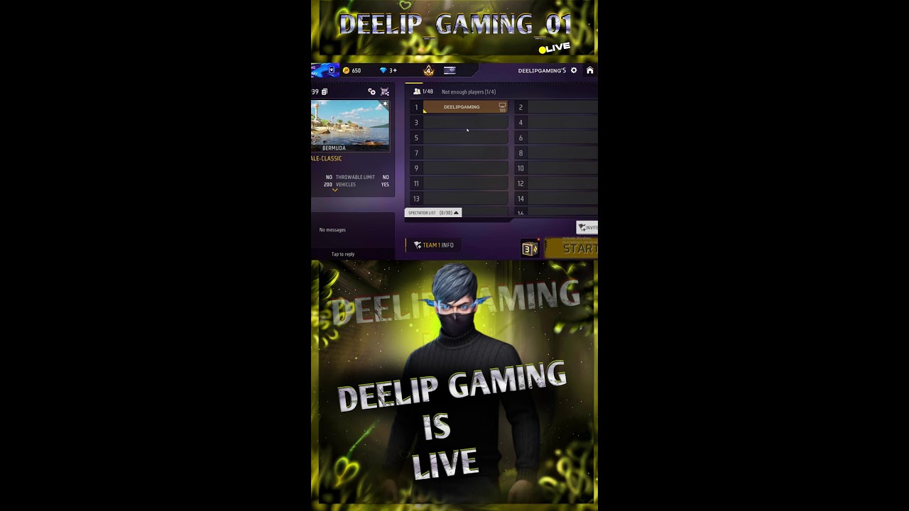 [Live] Free Fire UID Reaction 🤩 - Guild Test 🔥 Custom Reaction 😱  Fire Live !! #shortlive #freefi