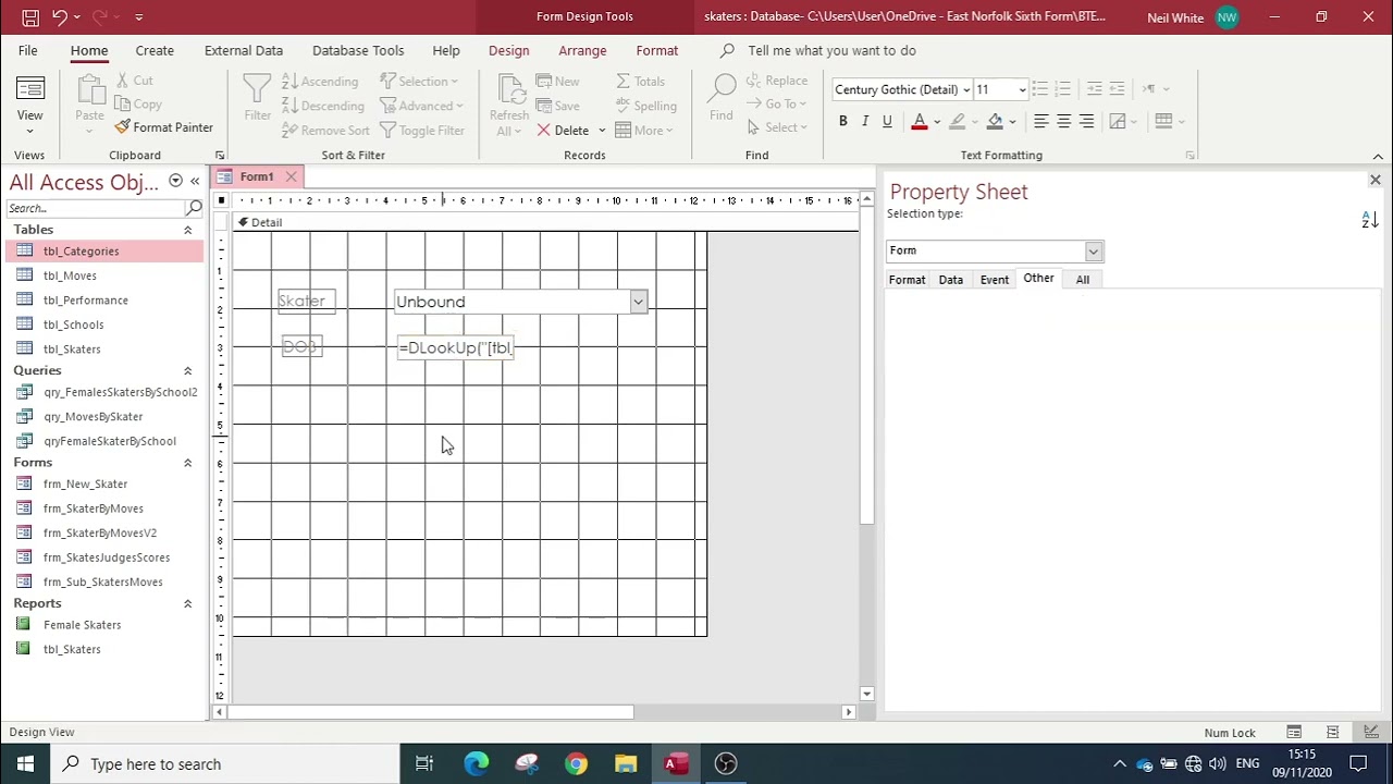 Forms - DLookups
