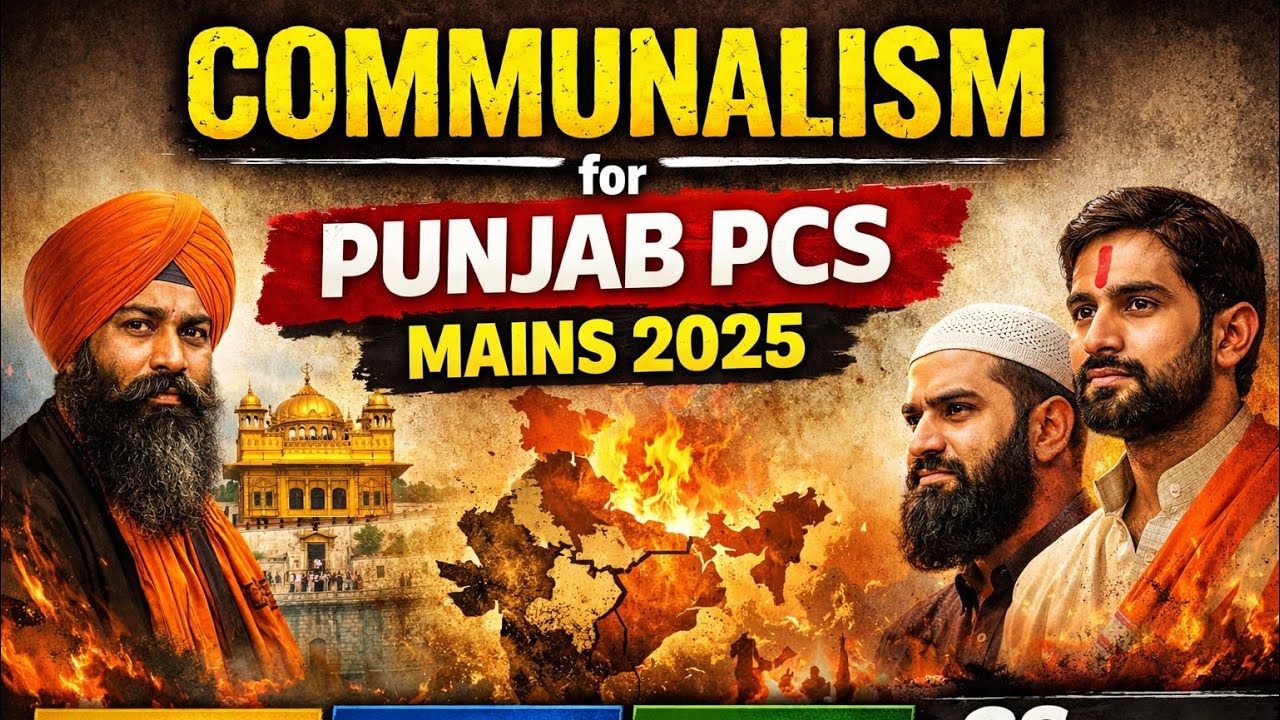 Communalism Explained for Punjab PCS Mains 2025 #ppscpapers #punjabpcs #communalism 