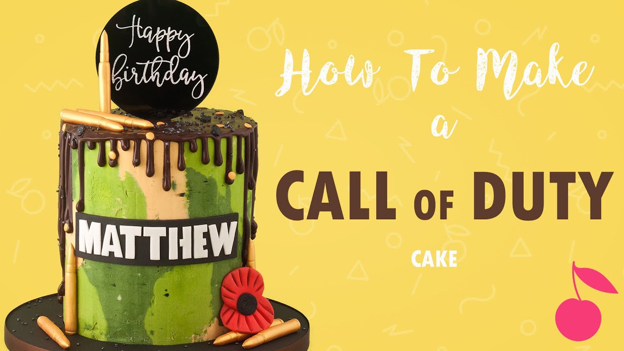 Call Of Duty Camouflage Cake Tutorial | How To | Cherry School