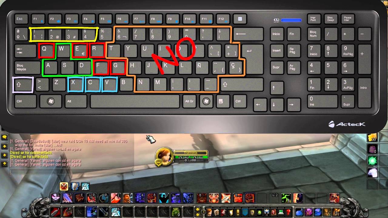 World of Warcraft - Jugar usando teclado