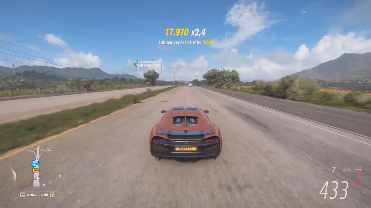 Forza Horizon 5 Bugatti Chiron 2018 max speed
