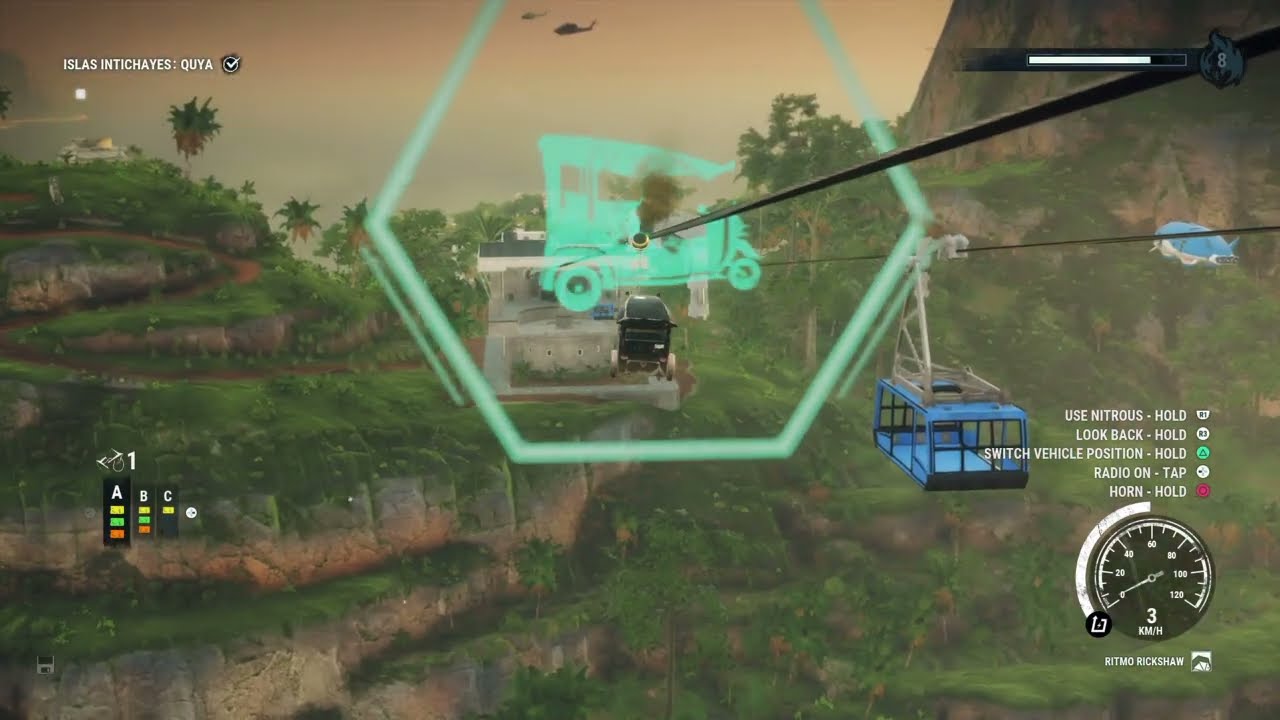Just Cause 4- Pass through the ring in a RITMO RICKSHAW, ISLAS INTICHAYES (Solis Pro Tour)