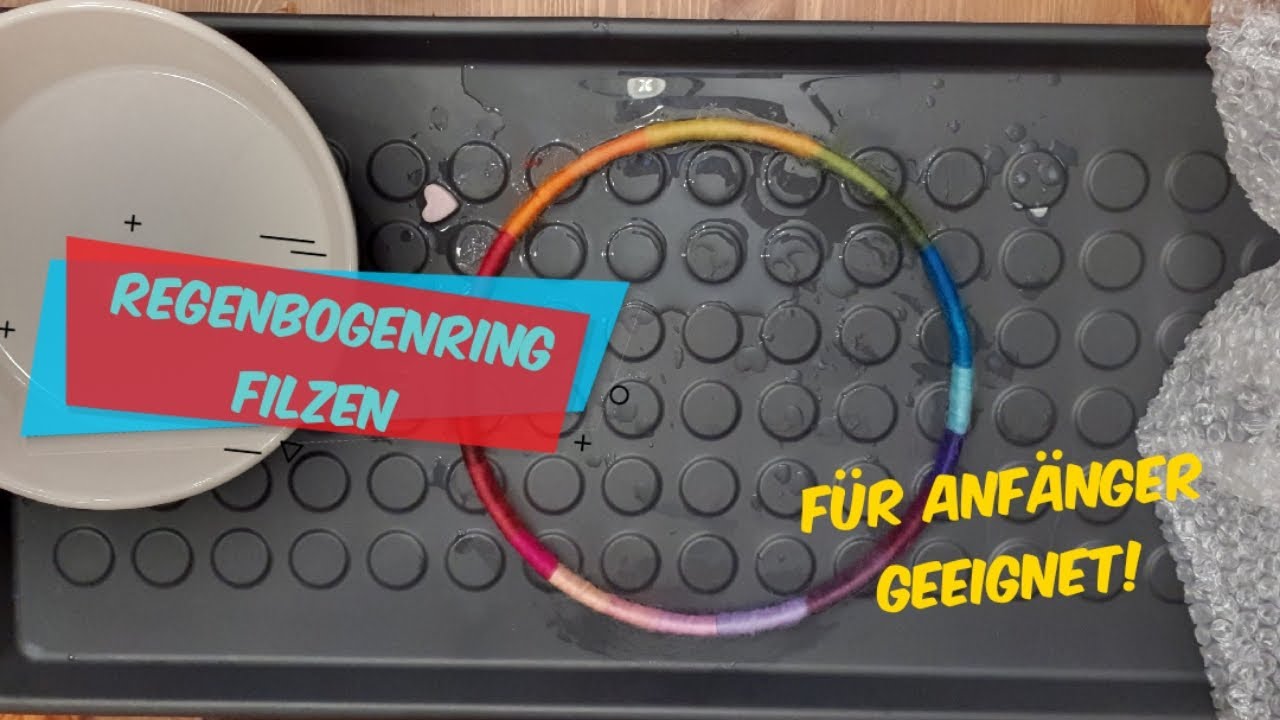 Filzanleitung Regenbogenring für Anfänger / Bastelset Trolle und Wolle / Madame Pünktchen