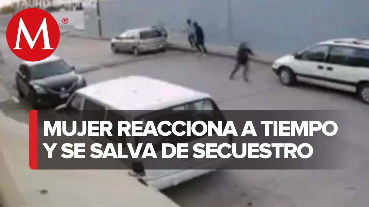 Captan en video intento de secuestro de una mujer en San Luis Potosí
