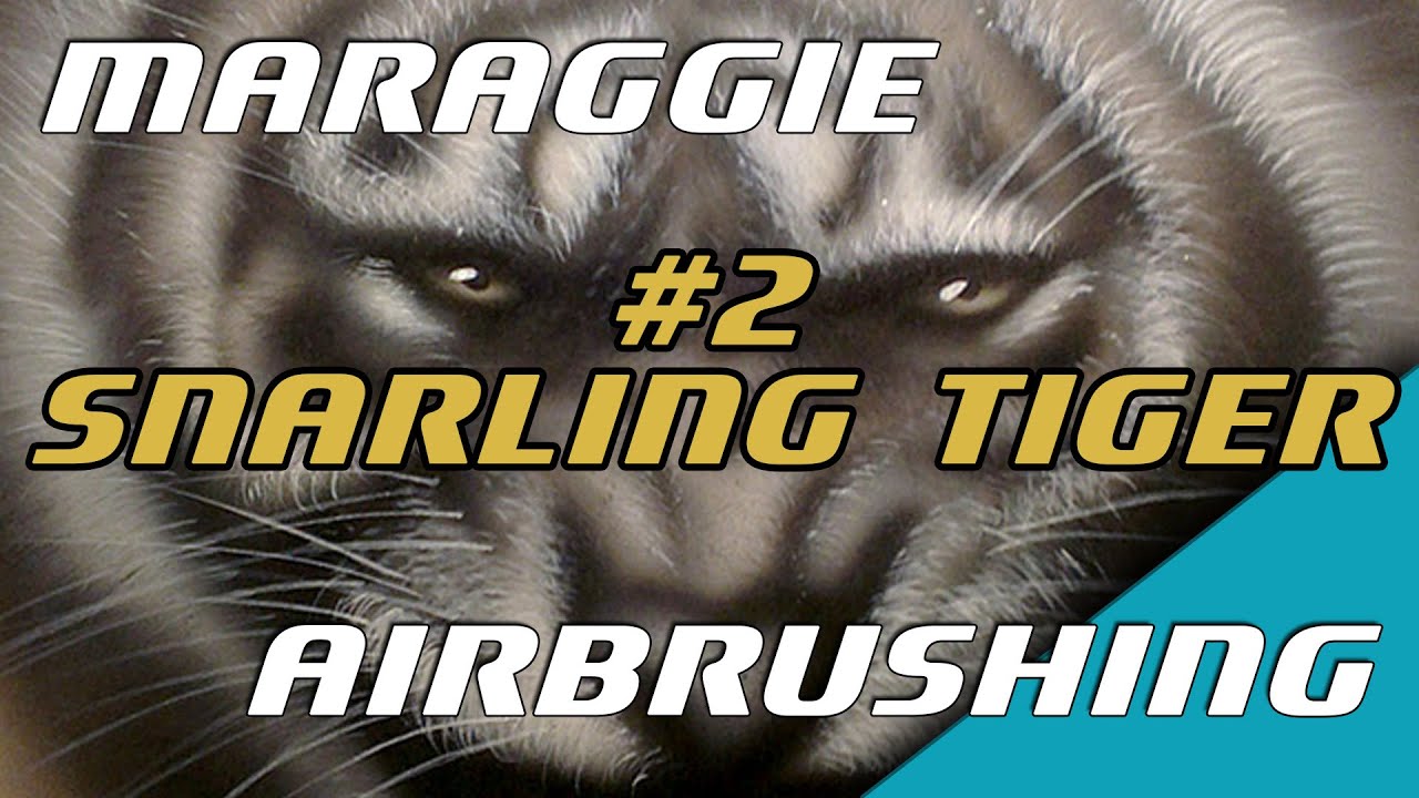 Airbrushing a tiger timelapse