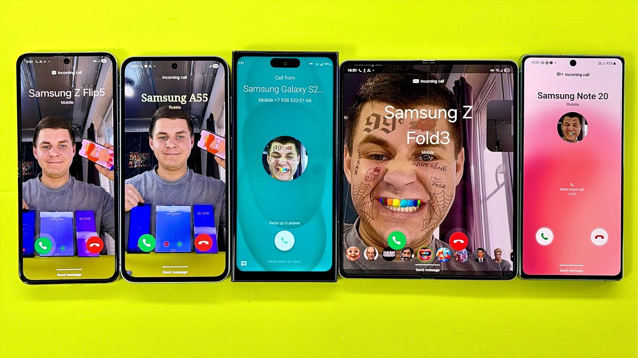 Incoming Calls Samsung Z Flip5/ Samsung A55/ Samsung S25Ultra/ Samsung Z Fold3/ Samsung Note20 