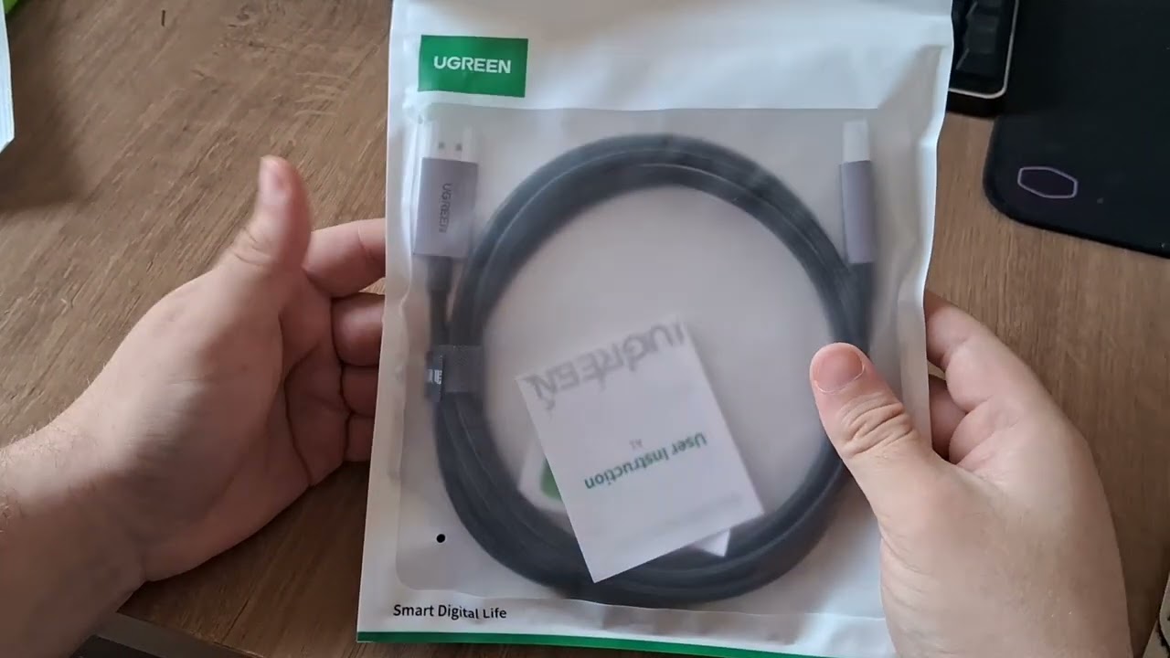 Unboxing cabo DisplayPort 2.1 Ugreen