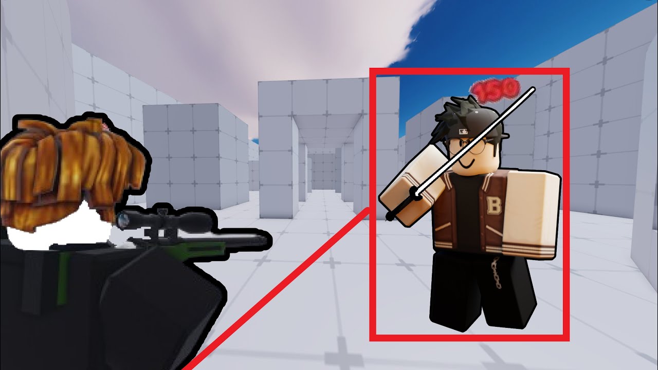 destroying hacker in Roblox rivals with katana!