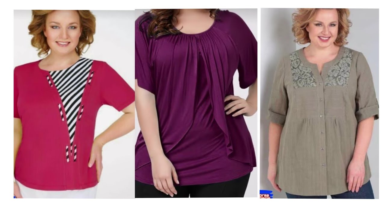 BLUSAS hermosas para DAMA en tallas GRANDES/Diseños de blusas talla grande