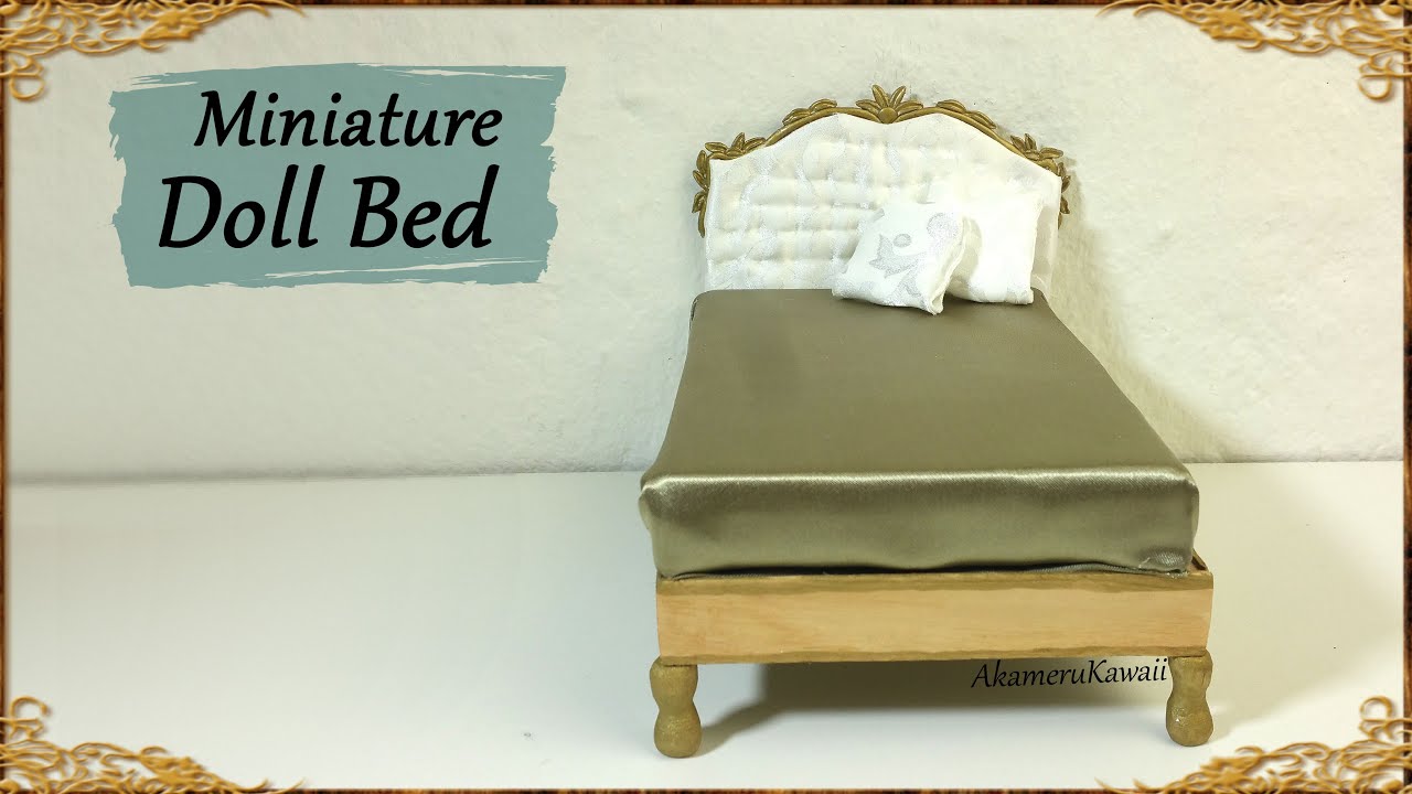 Elegant Miniature Doll Bed - Polymer Clay/Mixed media Tutorial