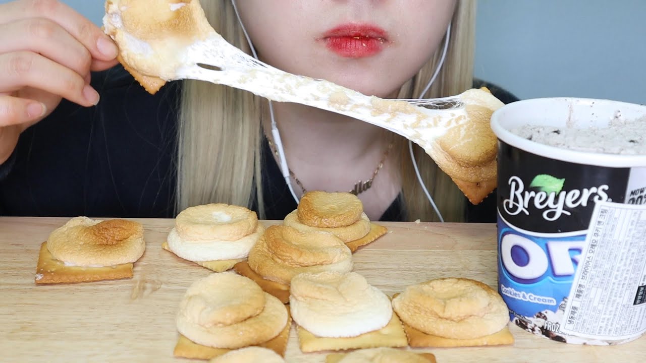 [ASMR] 스모어 오갓멜로 먹방/이팅사운드 SMORE OHGODMALLOW MUKBANG/EATINGSOUNDS