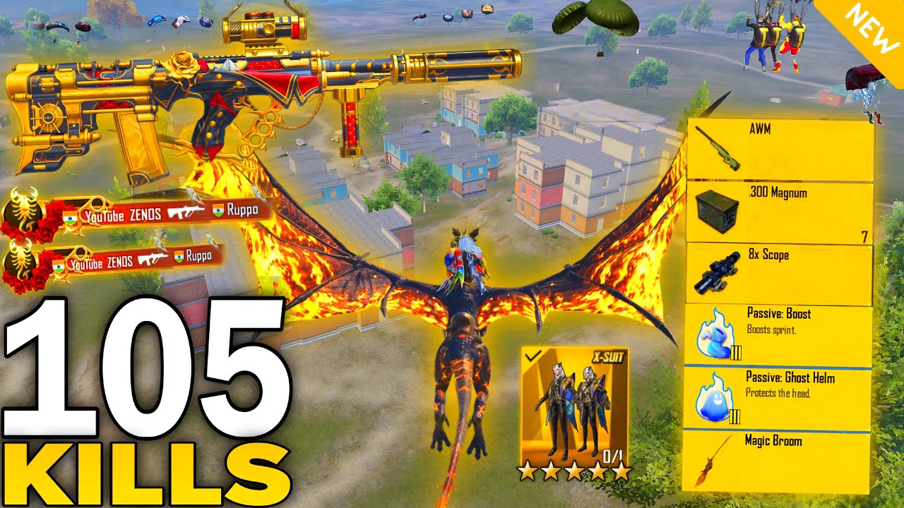 105 KILLS!🔥 IN 3 MATCHES FASTEST GAMEPLAY With BEST X-SUIT😍Pubg Mobile - BGMI