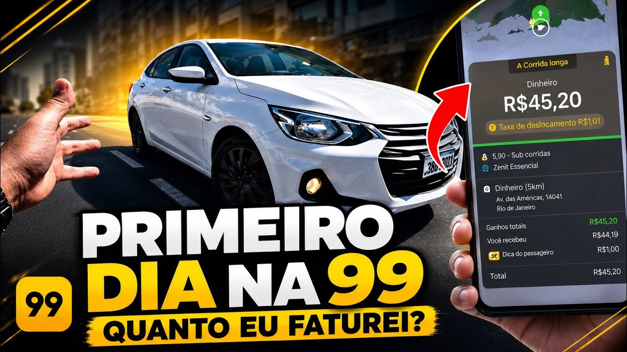    🚖 Primeiro Dia na 99 com Ônix Plus 2024 no Rio — Vale a Pena?