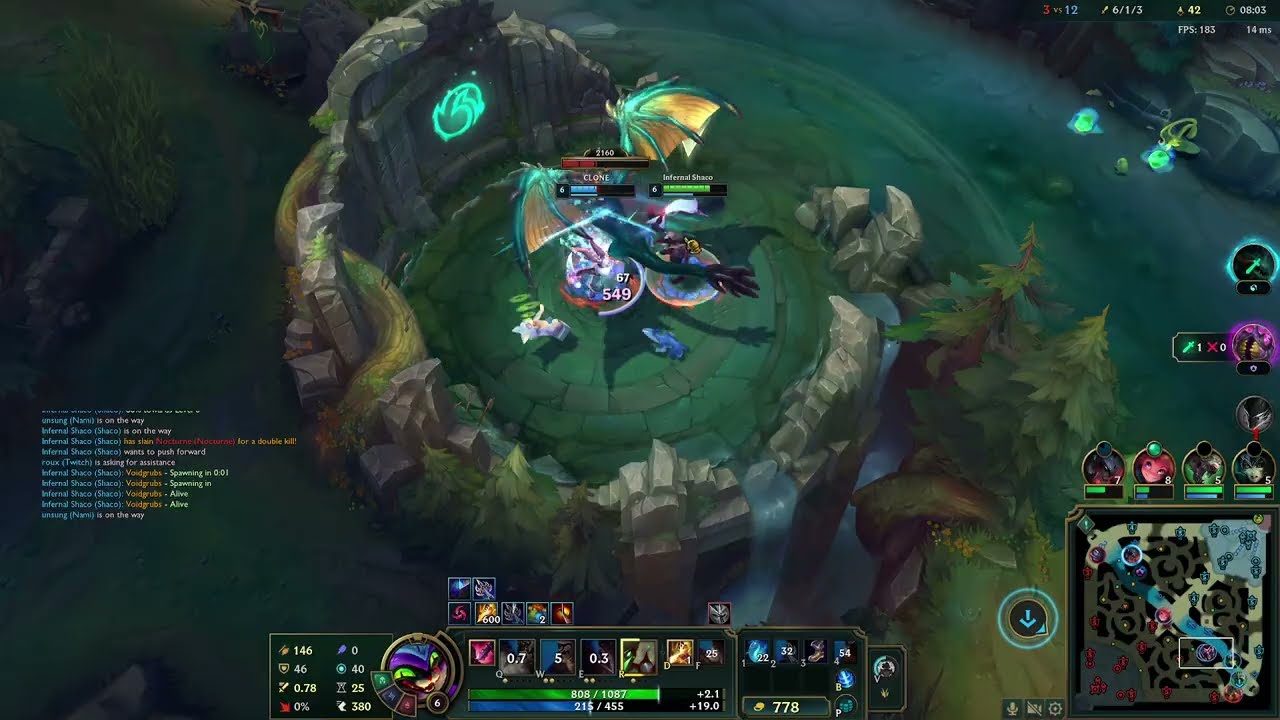 Shaco vs. Nocturne Carry - Season 16 Master Rank [League of Legends] Full Gameplay - Infernal Shaco