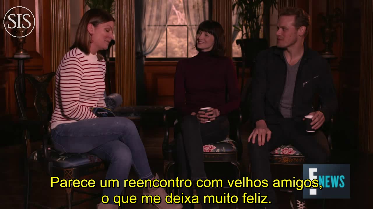 Sam Heughan Caitriona Balfe E news! Legendado