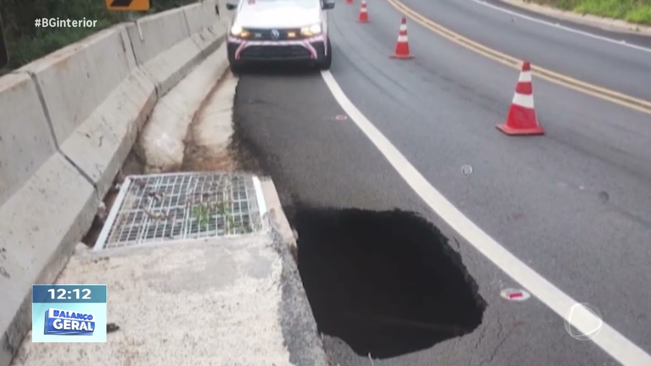 Perigo na pista! Trecho interditado em Santa Maria da Serra