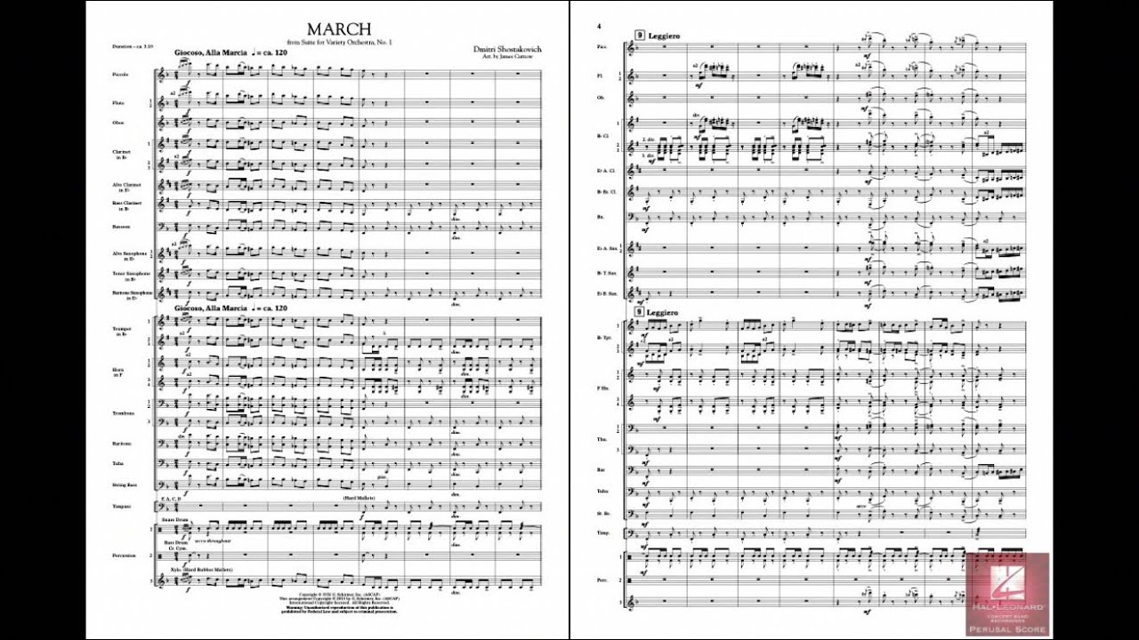 March from Suite for Variety Orchestra, No. 1 by Shostakovich/arr. James Curnow