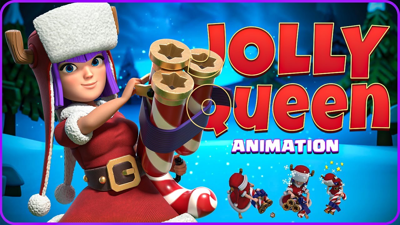 Jolly Queen Skin Animation 👑 Clash of Clans | New Archer Queen Skin