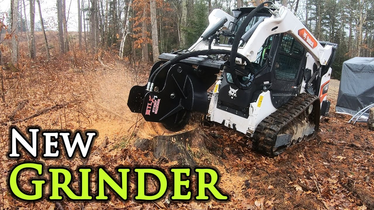 Testing a New MTL Skid Steer Stump Grinder
