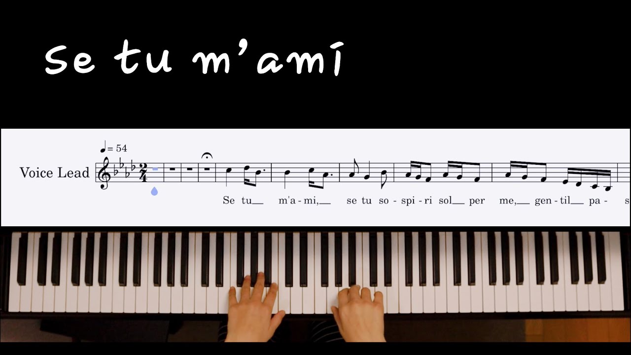 【ピアノ伴奏】Se tu m&rsquo;ami/f-moll《楽譜付き》