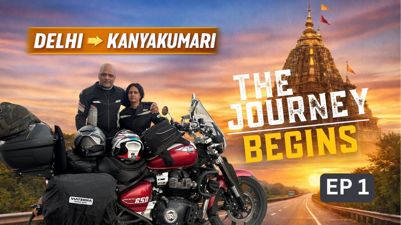 Delhi to Kanyakumari EP-1 | Bike Ride with My Wife | Road to Indore