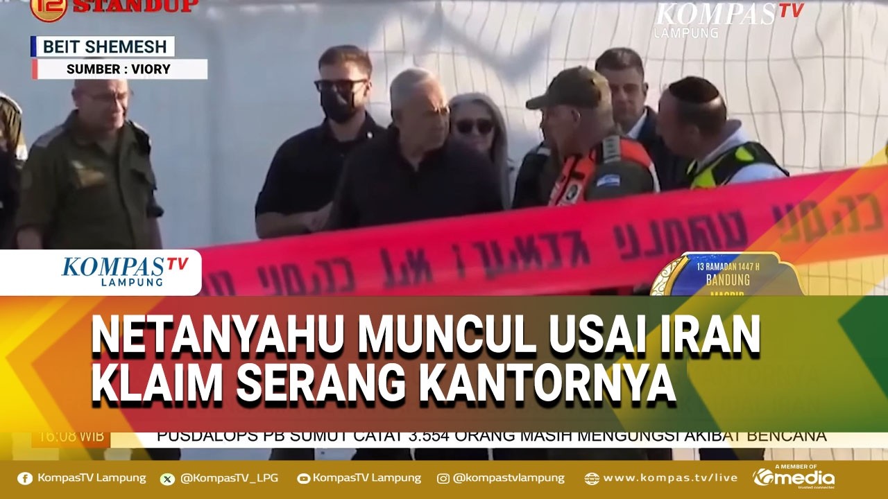 PM Israel Benjamin Netanyahu Muncul Cek Lokasi Terdampak Serangan Iran
