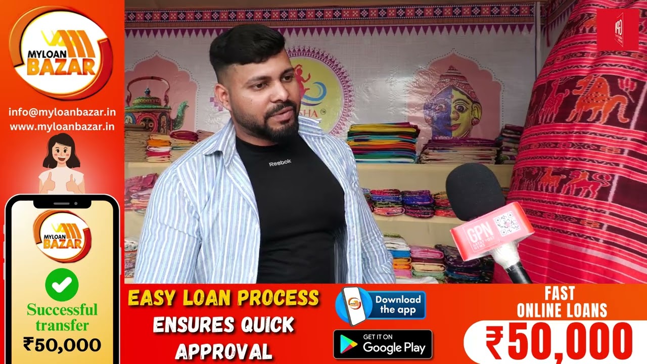 Odisha Handloom on Display:Stall Owner Showcases Traditional  Sarees at Delhi Odisha Utsav | Gpn