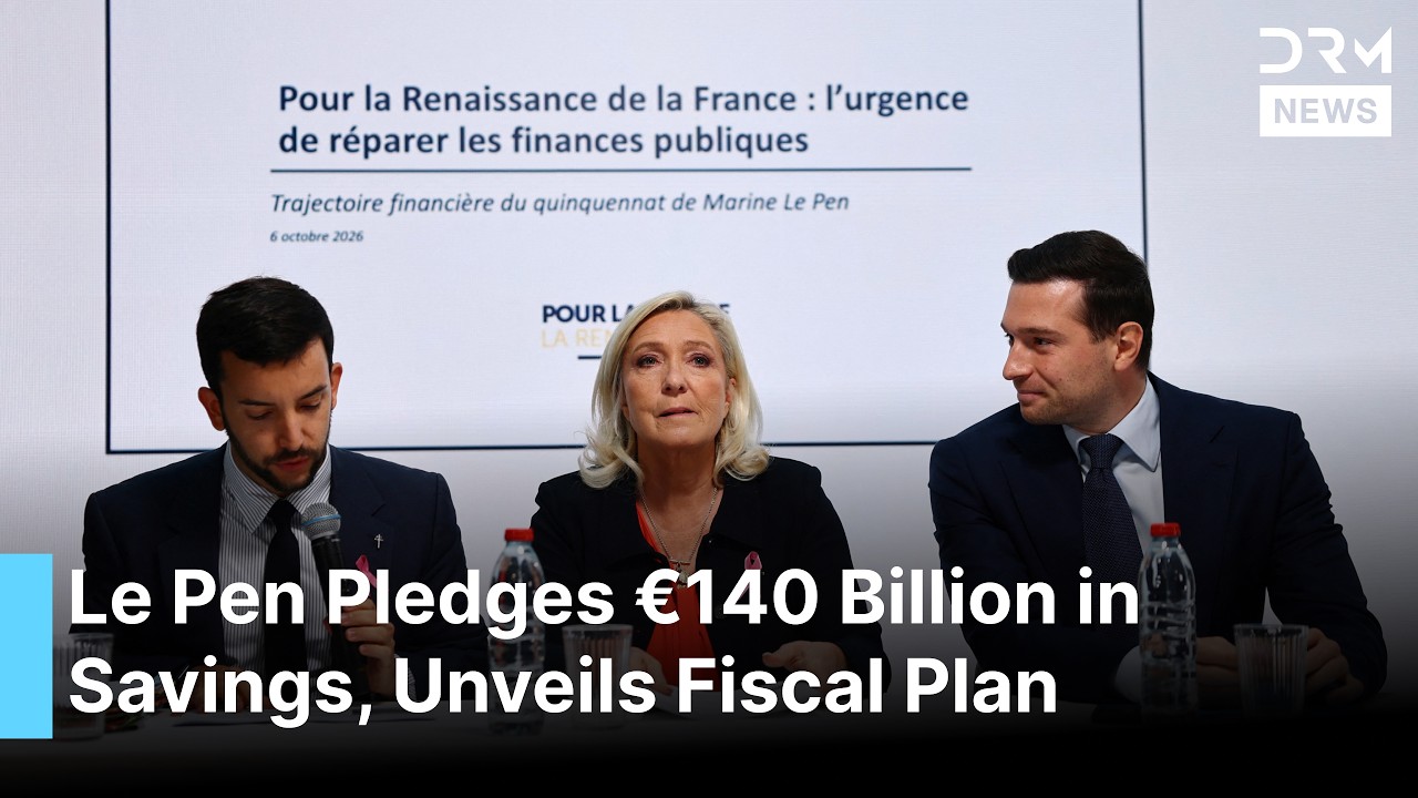 FULL: Marine Le Pen, Jordan Bardella Unveil RN&rsquo;s Alternative 2027 Budget for France | AC1G