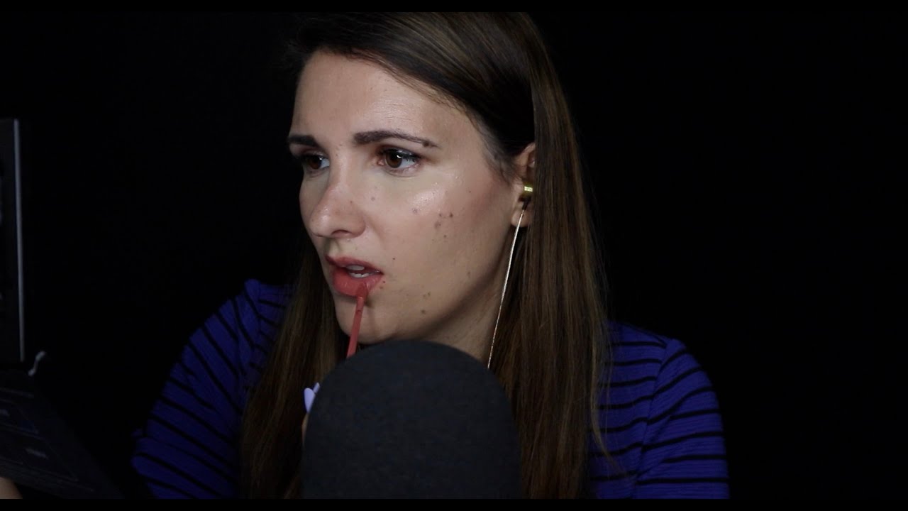 ASMR My Liquid Lipsticks collection (applying lipstick, whispers, light mouth sounds)