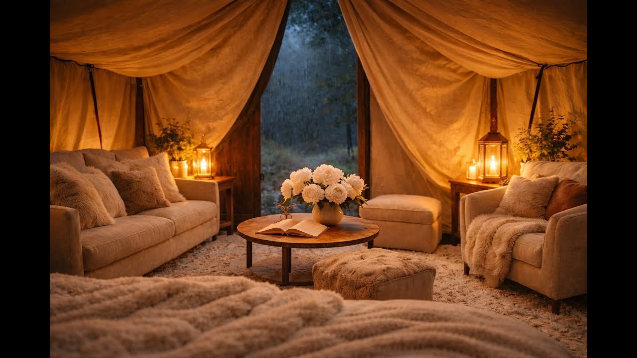 Rain on Glamping Tent