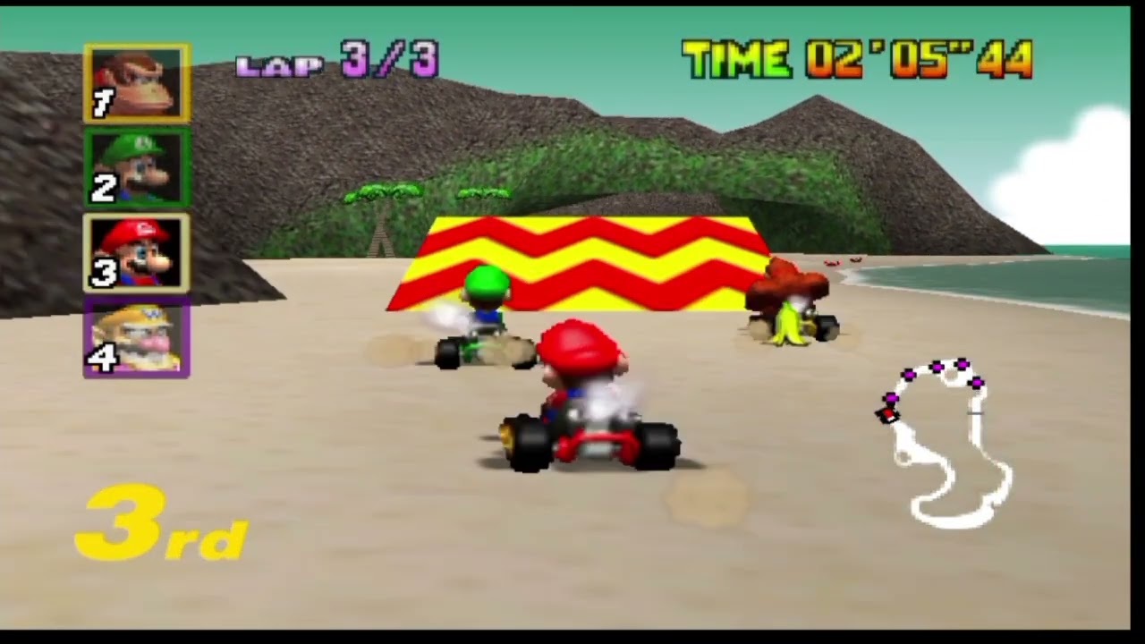 Super Mario Kart 64 N64 gameplay 