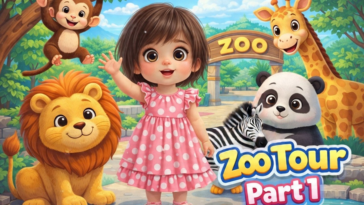 Fun Zoo Tour for Kids | Learn Animals with Rhyme & Actions