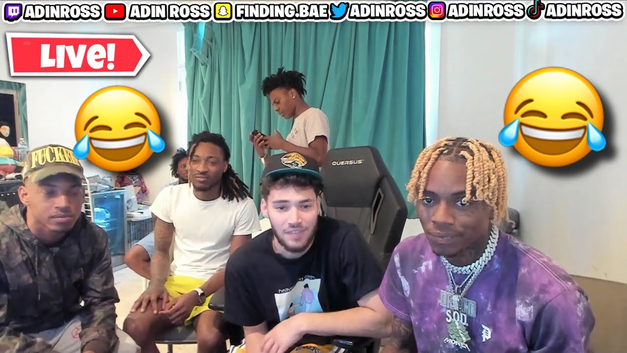 8/30/21 Adin Ross Full Stream With Soulja Boy, IShowSpeed, Prime & BLou