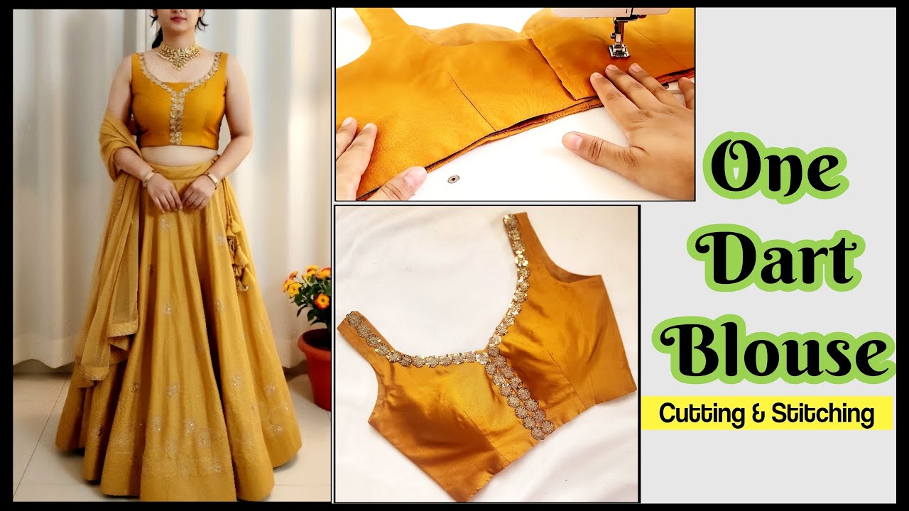 ✅One Dart Blouse Cutting And Stitching | Stitch By Stitch
