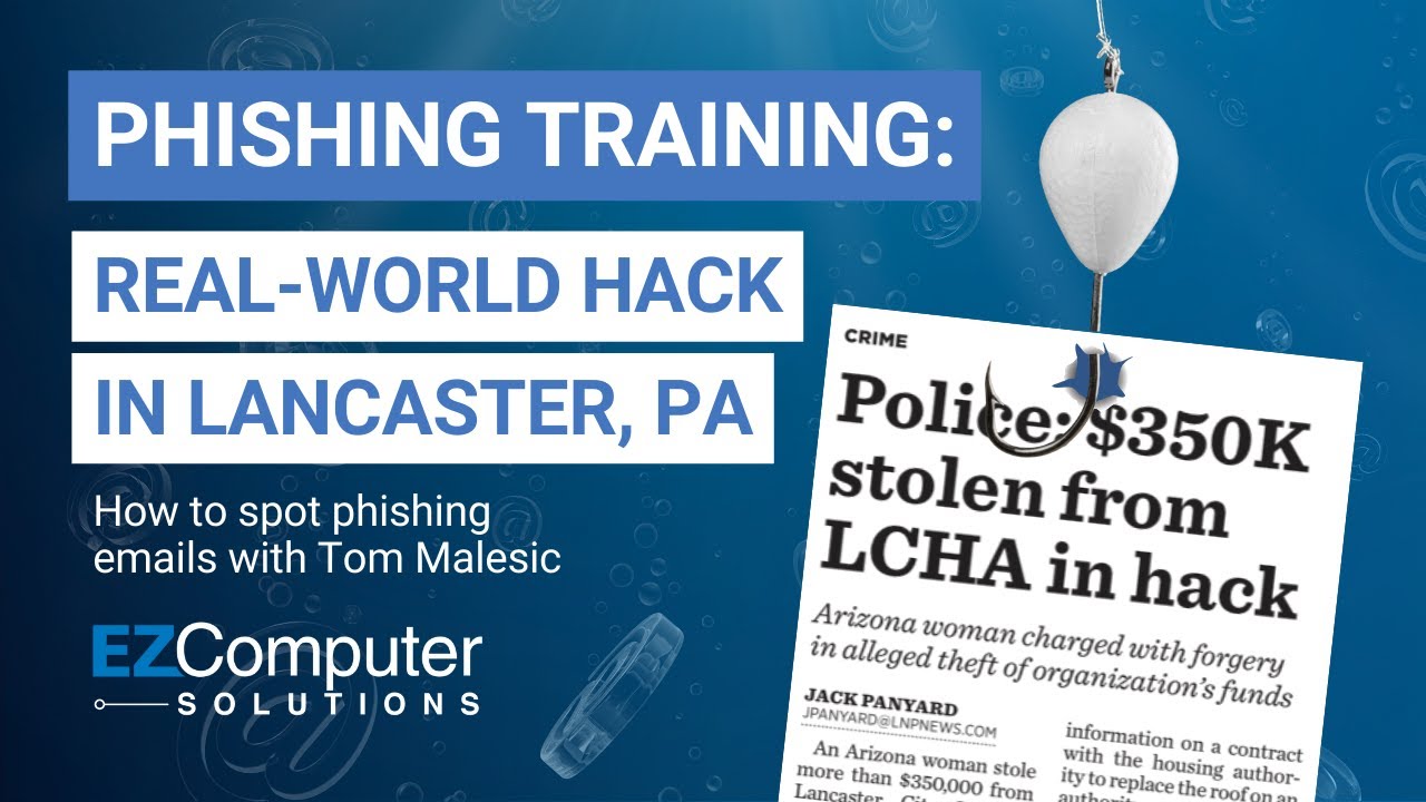 PHISHING TRAINING with Tom Malesic | REAL-WORLD PHISHING SCAM in Lancaster, PA