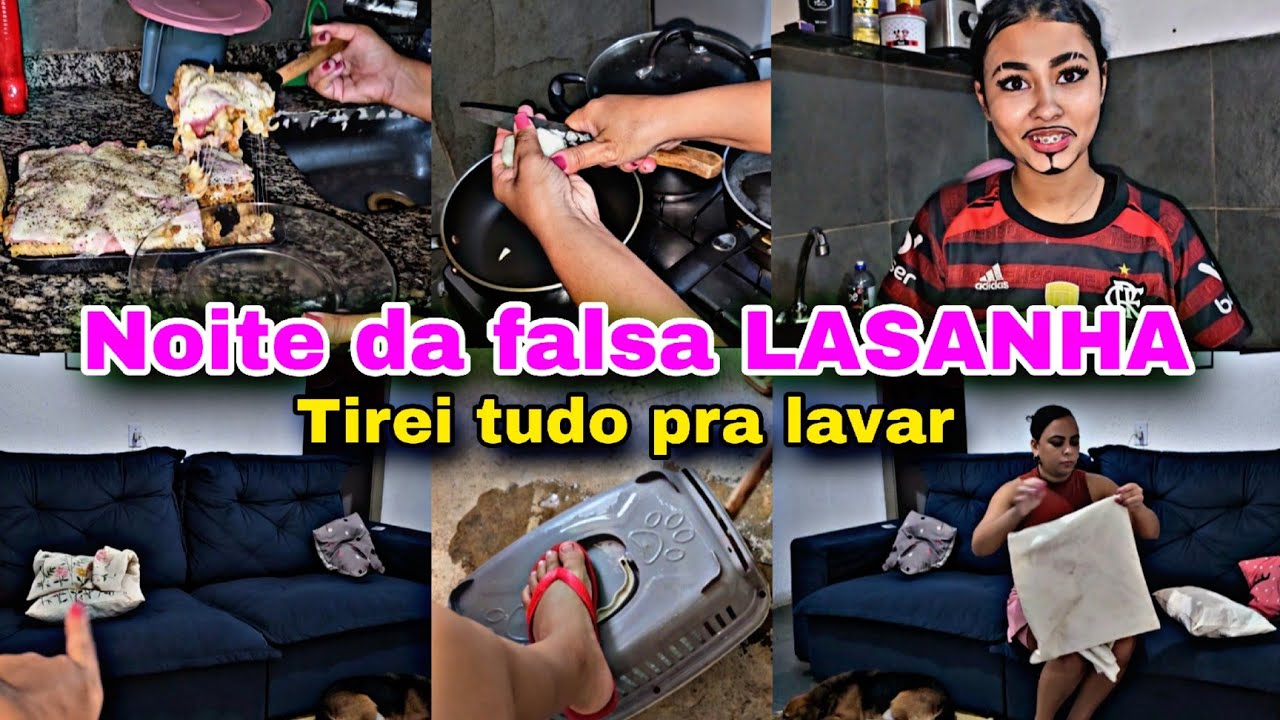 FIZ UMA FALSA LASANHA /CORRERIA DO DIA A DIA / TIREI TUDO PRA LAVAR /VLOG DE ROTINA EM CASA 