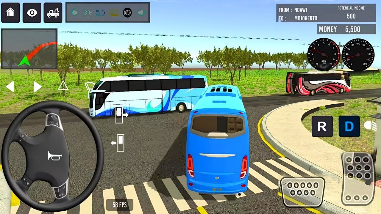 Euro Coach Bus Simulator 2026 City route green double decker coach bus | Android Gameplay